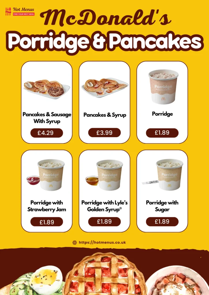 McDonald's Porridge and Pancakes