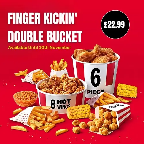 KFC finger kickin double bucket