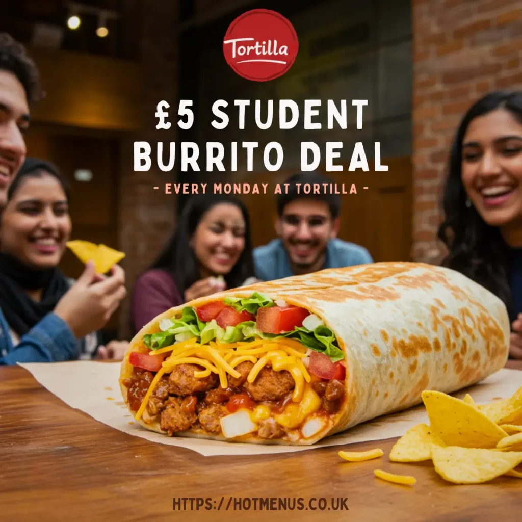 Tortilla Student Burrito Monday deal