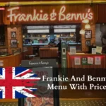 Frankie and Benny's menu