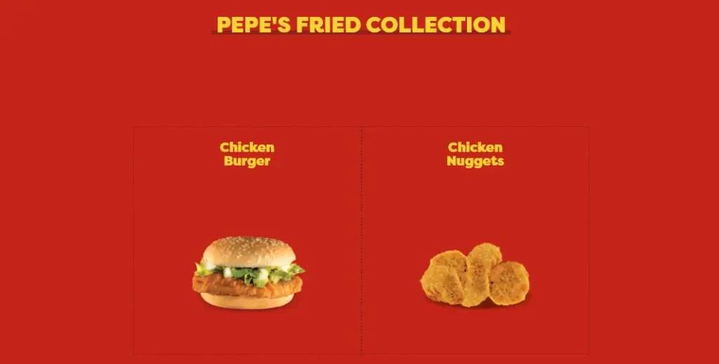 Pepes Fried Menu