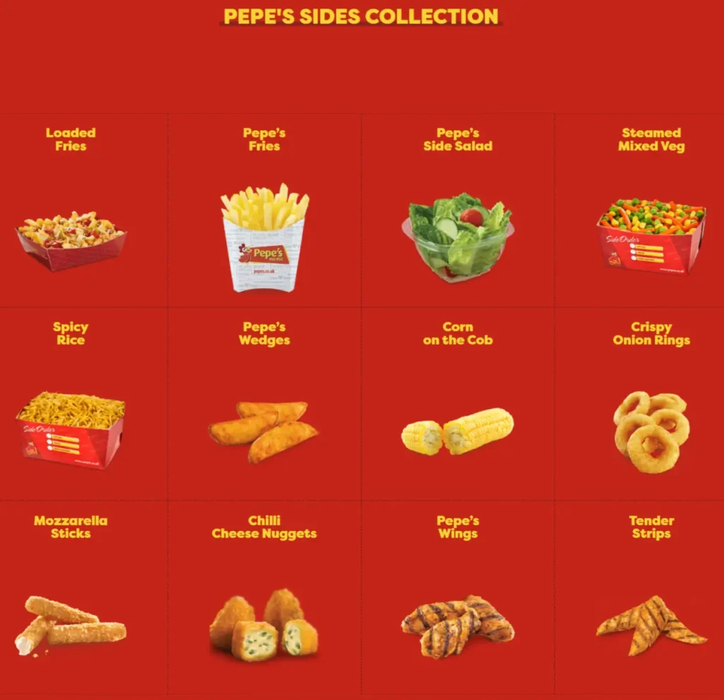 Pepes Sides Menu